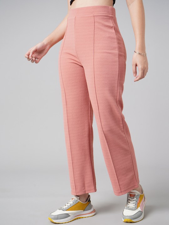 Buy SHOW OFF Women's Blue Faded Parallel Trousers Denim Trouser Online at  Best Prices in India - JioMart.