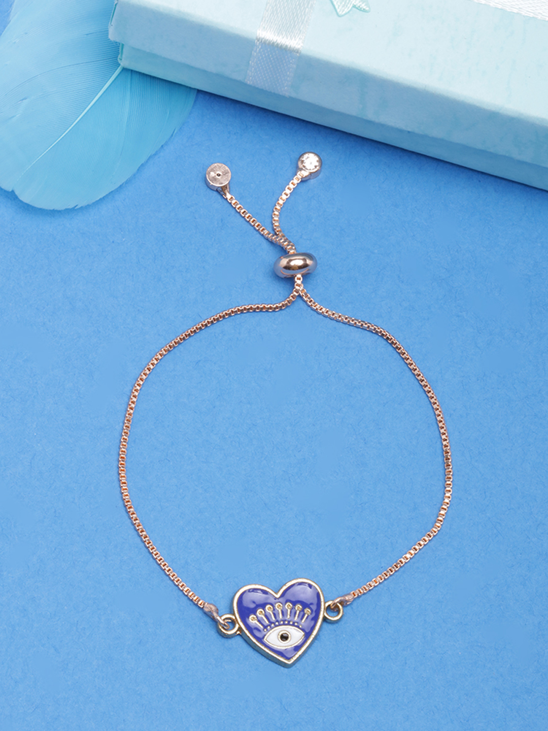 Dainty Sapphire Navy Blue Bracelet Square Gold Plated Bracelet - Navy –  Laalee Designs